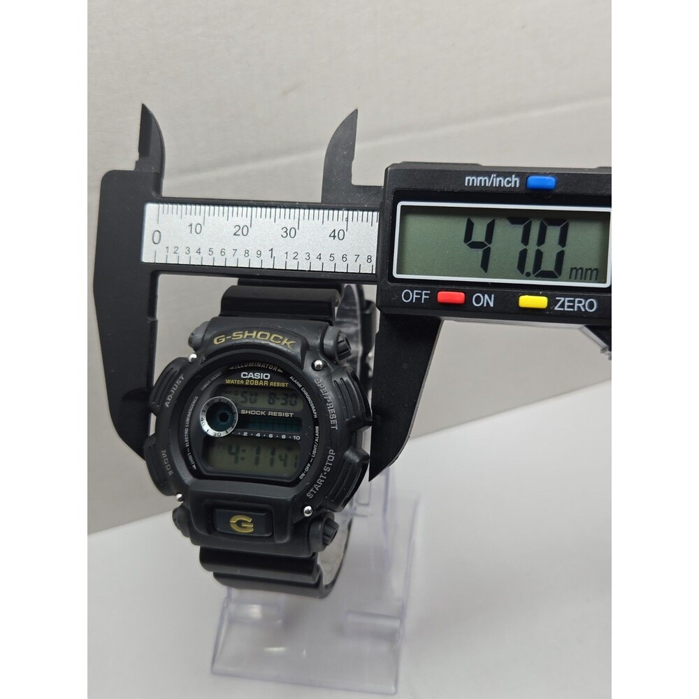 Casio G Shock Mens Digital Black Yellow 200M Illuminator Chronograph New Battery - Picture 5 of 11